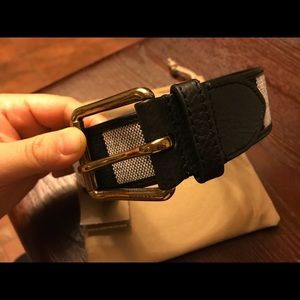 Burberry Men Women Black check Belt 38 95 ML